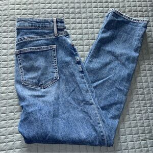 Loft Womens Jeans The Curvy Super Soft Girlfriend Straight Distressed Size 28/6